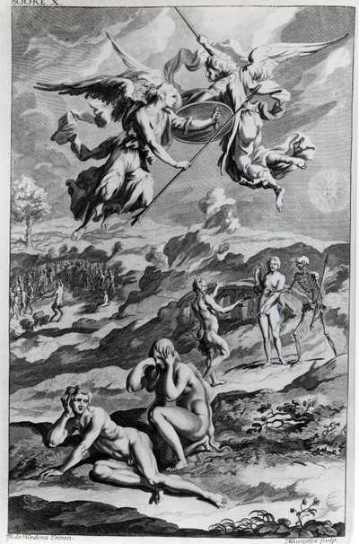 Adam et Ève après la chute, illustration de 